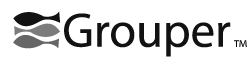 Image of Black and White Grouper Logo Wordmark